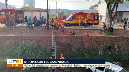 Mulher morre após ser atingida por carro e arremessada em córrego; motorista foi preso