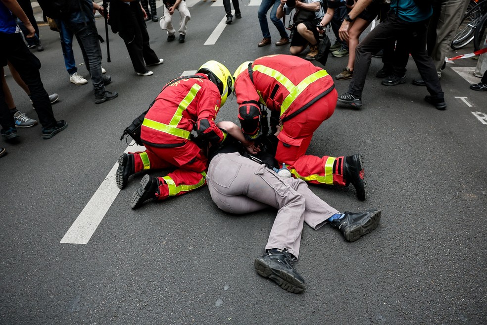 Uma das principais reivindicações neste ano está relacionada à alta dos combustíveis. — Foto: Benoit Tessier/Reuters