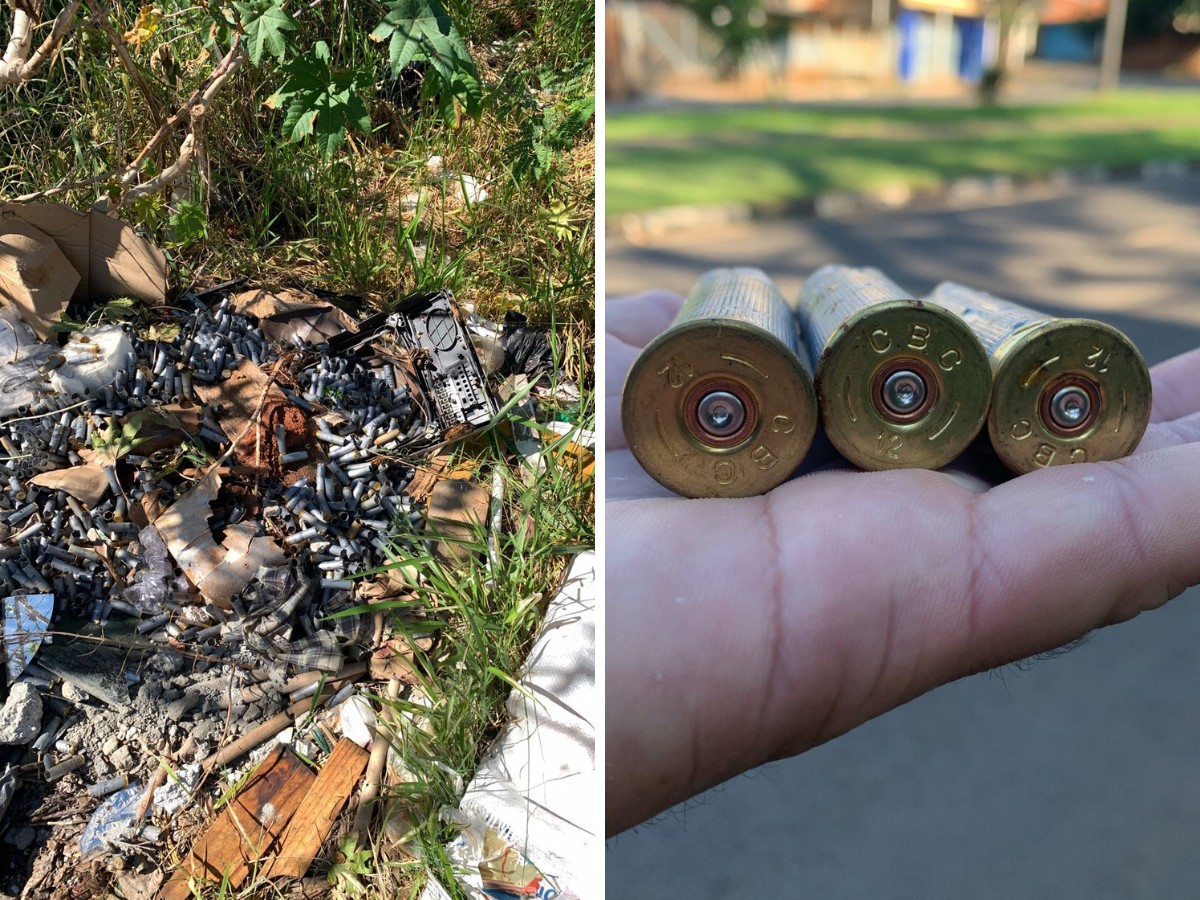 Polícia Civil isola área após morador encontrar cápsulas de munição em calçada no Centro de Sumaré