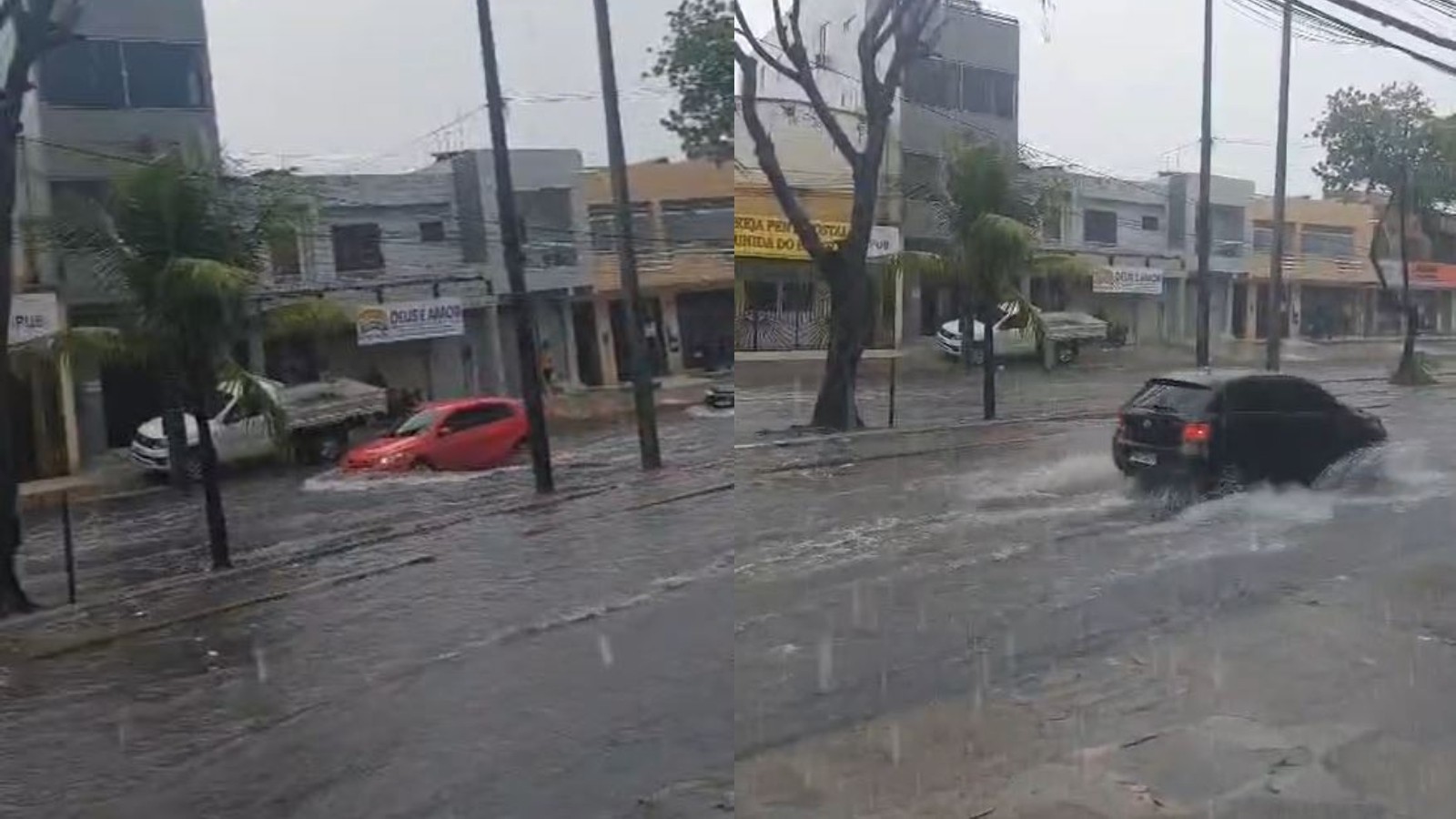 Chuva em Fortaleza: pontos de alagamento e trânsito lento são registrados nesta quarta-feira (4)