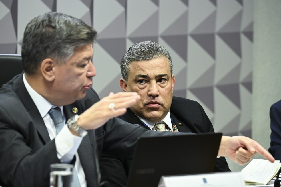 Foto de Carlos Roberto Ferreira Lopes, presidente da Conafer e depoente desta segunda-feira (29) na CPMI do INSS — Foto: Carlos Moura/Agência Senado