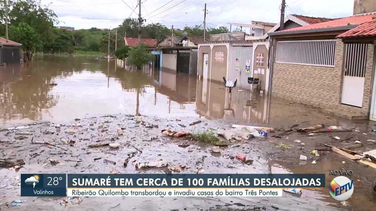 Ribeirão Quilombo transborda e afeta 100 famílias em Sumaré | Campinas ...