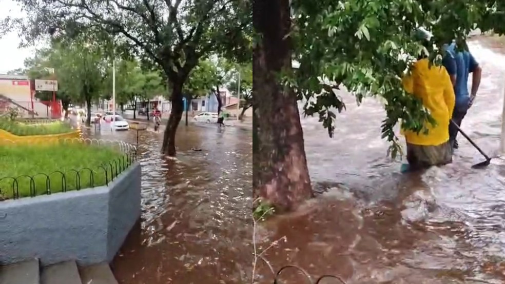 Chuva causa transtornos em Ilha Solteira (SP) &mdash; Foto: Reprodu&ccedil;&atilde;o / Ilha News