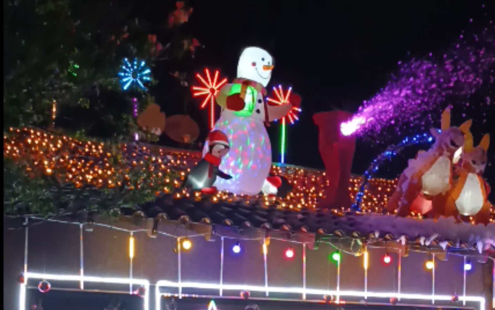 Casa com neve artificial, bonecos e luzes deixa rua no clima do 'Polo Norte' e vira atração em SP; VÍDEO