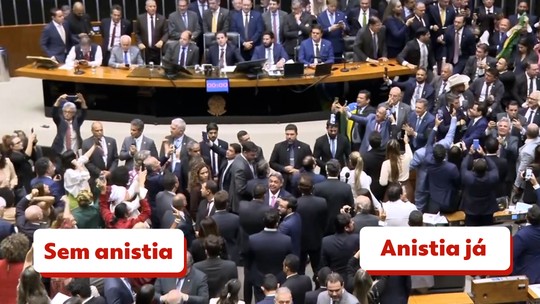 PL, PRD, Novo, Cidadania e Avante deram só votos a favor da urgência da anistia; PT, PSB, PDT, PSOL, PCdoB, PV e Rede, só votos contra - Câmara aprovou nesta quarta-feira (17) urgência para projeto que prevê anistia a quem participou de atos golpistas a partir de 2022. Com isso, tramitação será acelerada e projeto poderá ser votado diretamente no plenário.