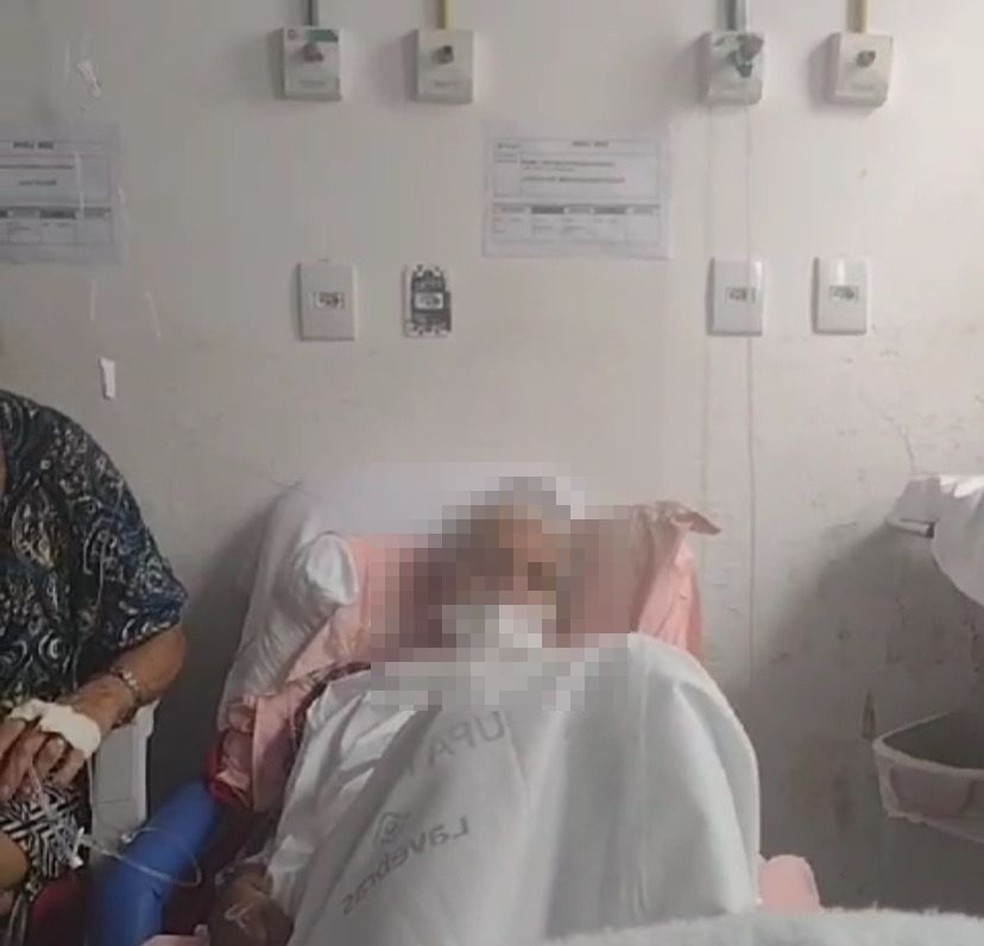 Paciente está internada na UPA Potengi — Foto: Divulgação