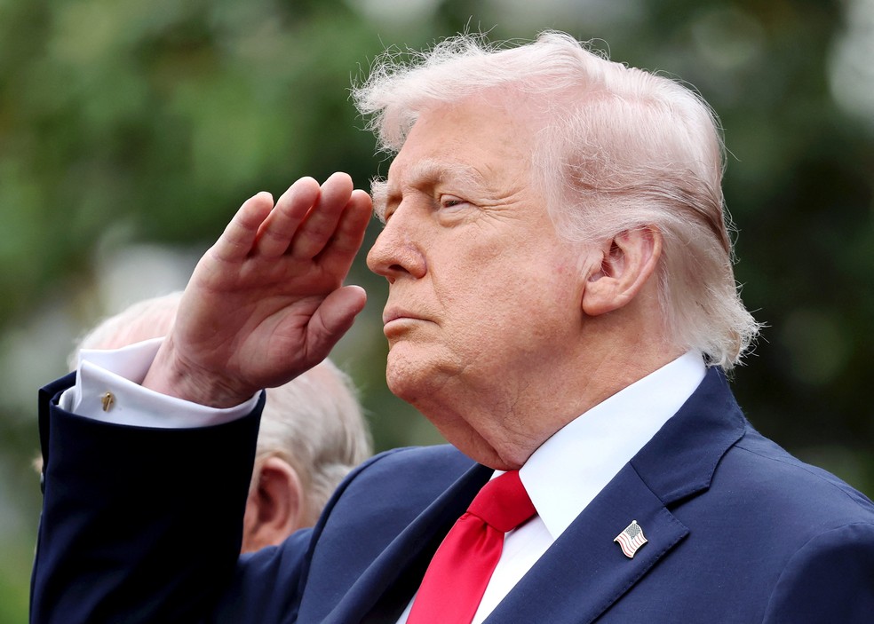 O presidente dos Estados Unidos, Donald Trump, em 28 de abril de 2026 — Foto: Chris Jackson/Pool via REUTERS