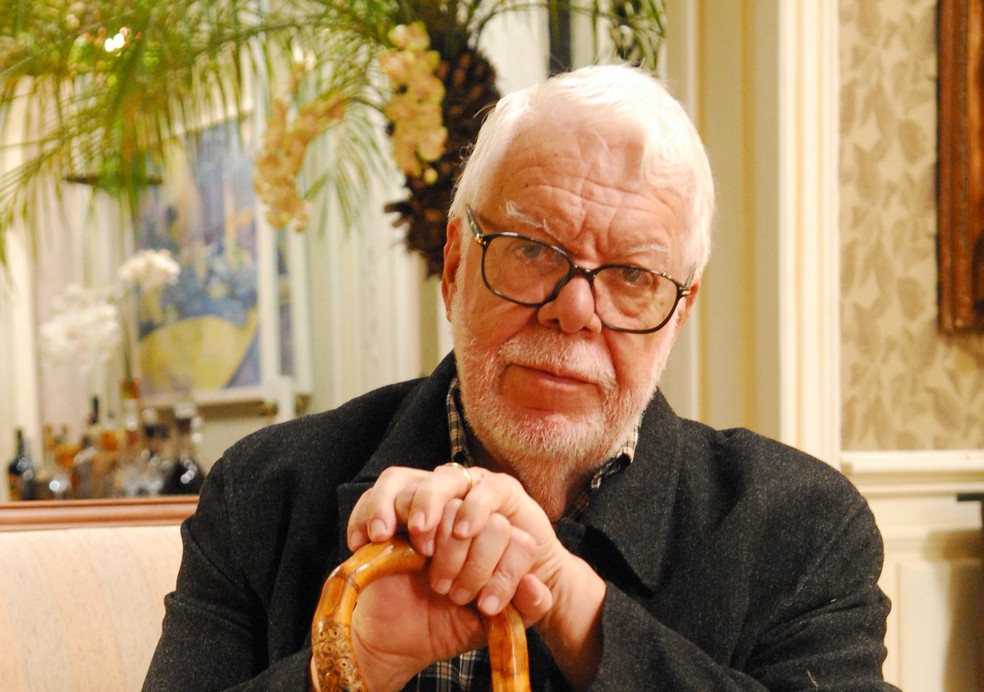 Manoel Carlos durante apresenta��o da novela 'Viver a Vida', em agosto de 2006 � Foto: Jo�o Miguel J�nior/Globo