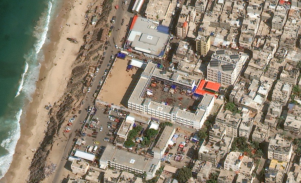 Satellite images show people resorting to schools and the effects of explosions in Gaza |  world