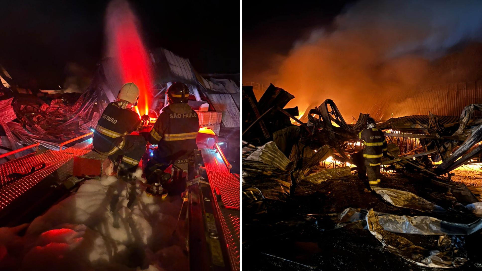 Incêndio destrói barracão de empresa de resíduos industriais em Votuporanga