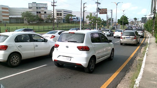 São Luís teve um dia de congestionamentos acima do normal durante a greve dos motoristas do transporte coletivo, em São Luís — Foto: Reprodução/TV Mirante