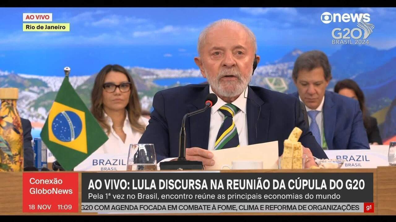 Lula critica investimento em guerras em detrimento ao combate à fome na abertura do G20