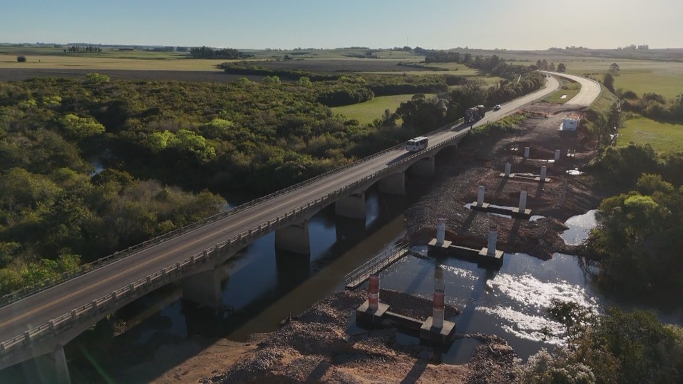 BR-290 em Pantano Grande, no RS — Foto: Reprodução/ RBS TV