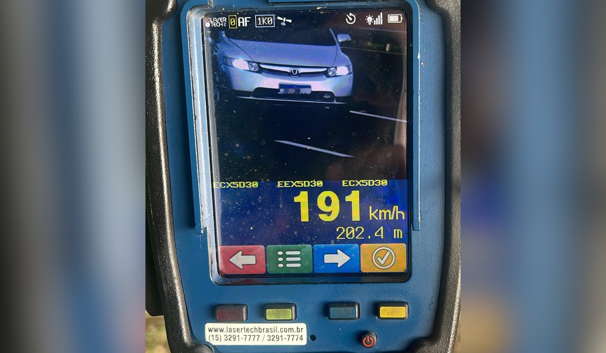 Polícia flagra carro a 191 km/h e rodovias do Oeste Paulista acumulam 650 multas por excesso de velocidade em quatro dias