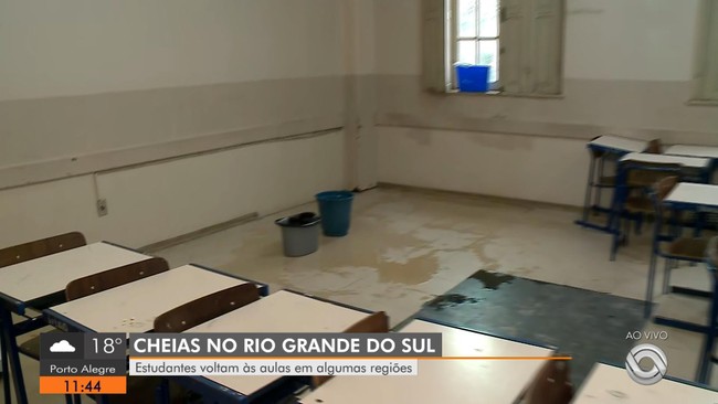 Enchentes no RS prejudicam ano letivo