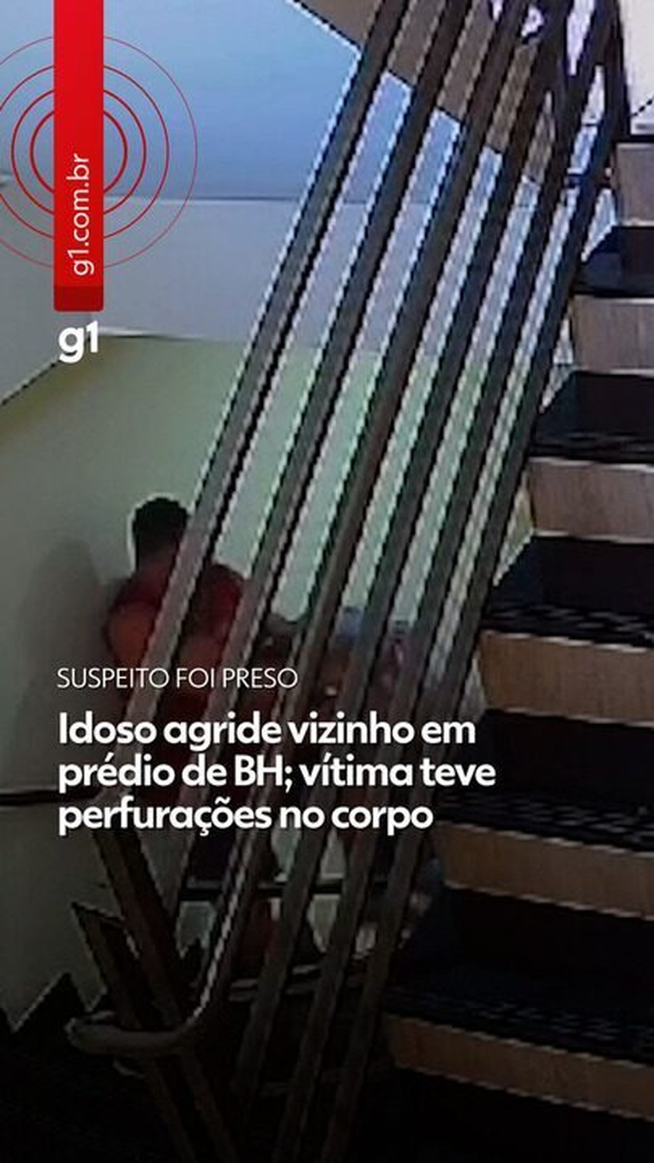 Idoso ataca vizinho com chave de fenda em escada de prédio; VÍDEO