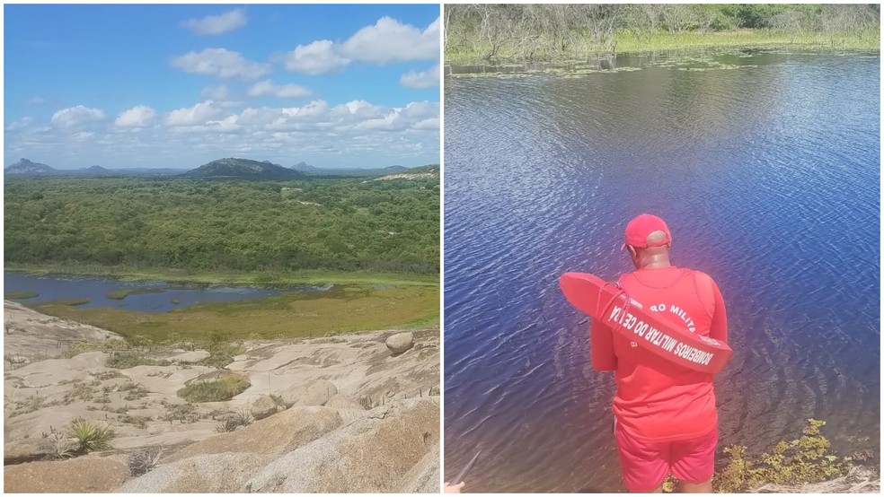 Jovem de 21 anos morreu afogada em reservatório de Quixeramobim (CE) — Foto: Corpo de Bombeiros