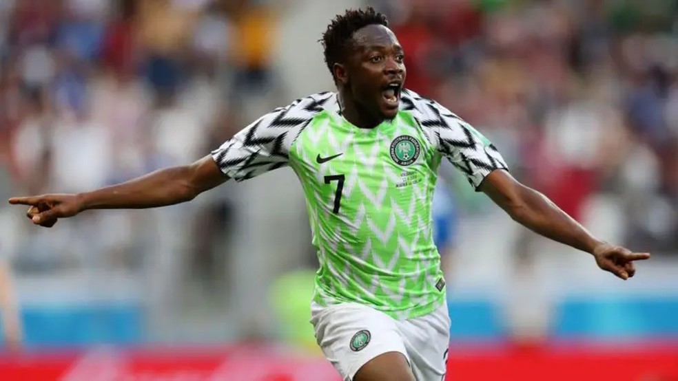 BBC - Ahmed Musa comemora pela Nigéria — Foto: Getty Images