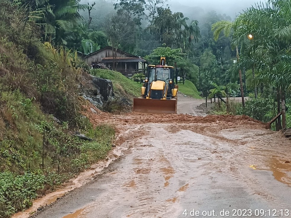 Jaragu&aacute; do Sul, no Sul de Santa Catarina &mdash; Foto: Defesa Civil/Divulga&ccedil;&atilde;o