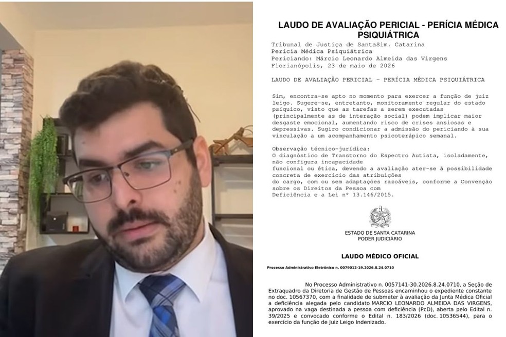 Autista tem candidatura barrada em concurso do TJMS — Foto: Reprodução
