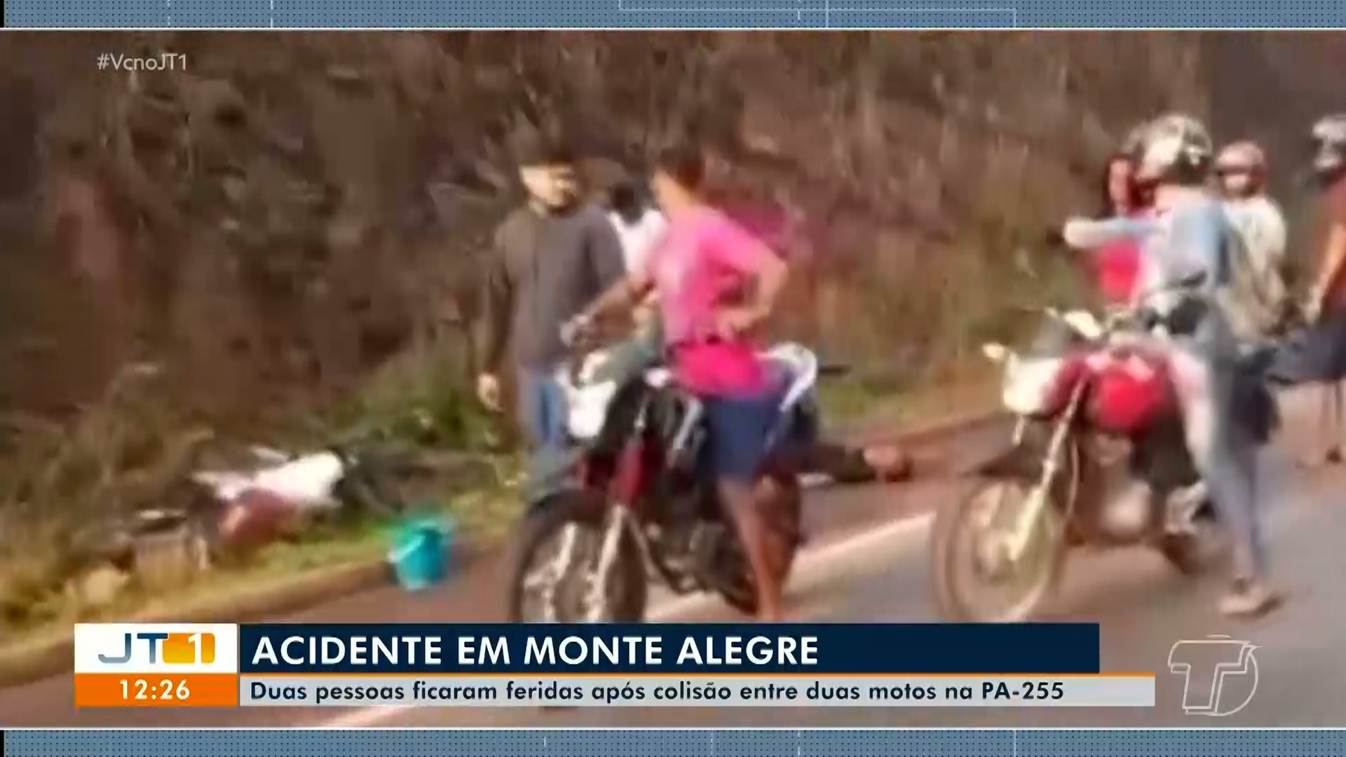 Duas pessoas ficam feridas após colisão entre motos na PA-255 em Monte Alegre