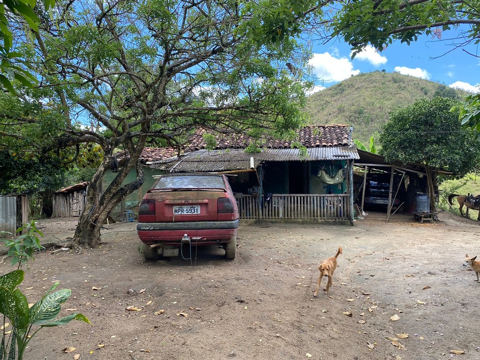 Cativeiro onde mulher foi resgatada, em Jucuruçu — Foto: PC-ES
