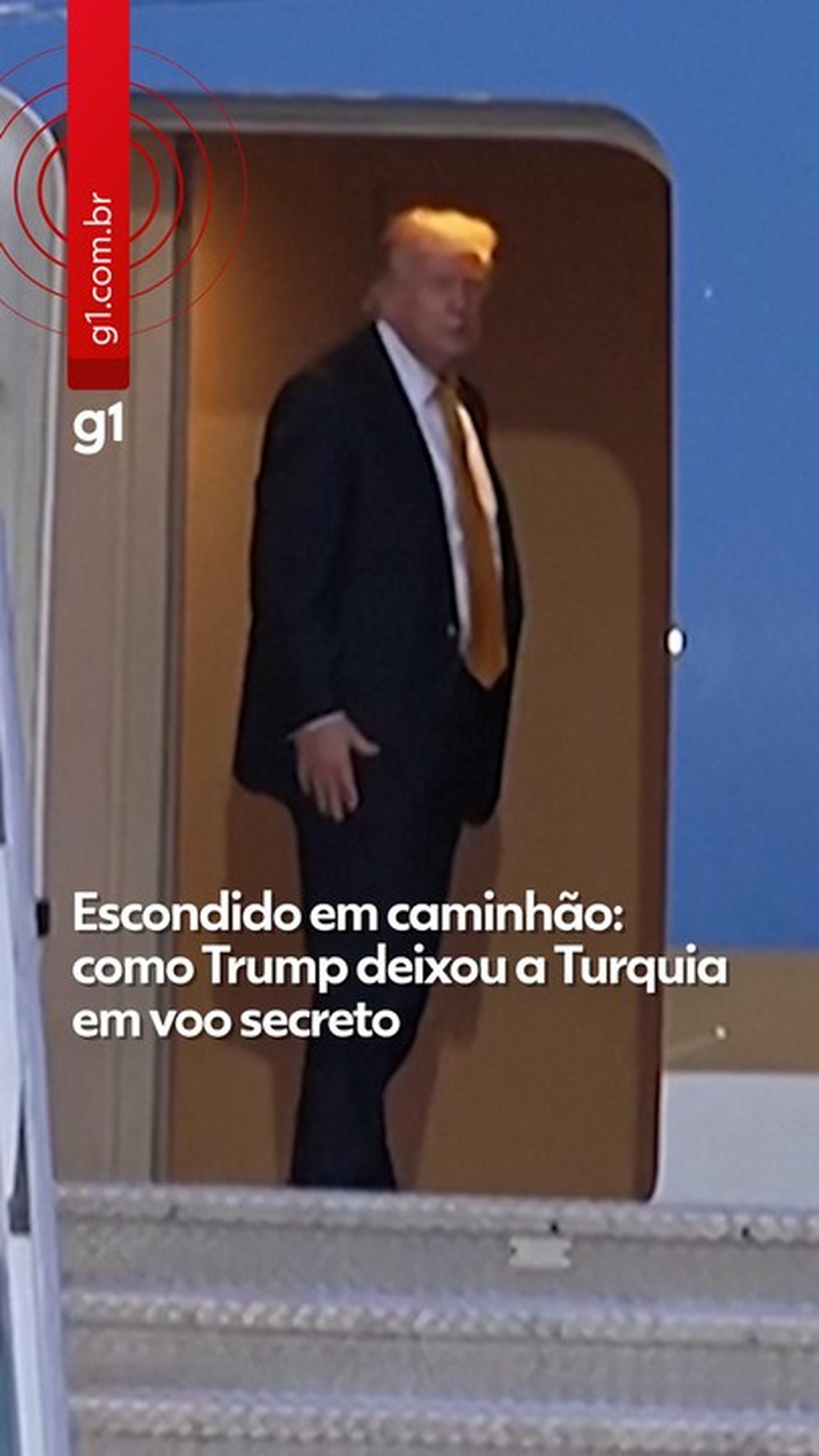 FOTOS mostram avião em que Trump teria embarcado secretamente para driblar ameaça do Irã