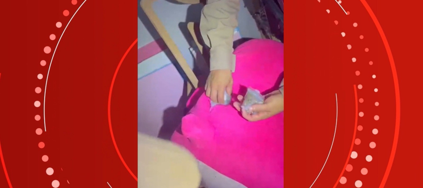 Vídeo mostra apreensão de drogas escondidas em urso de pelúcia em Unaí