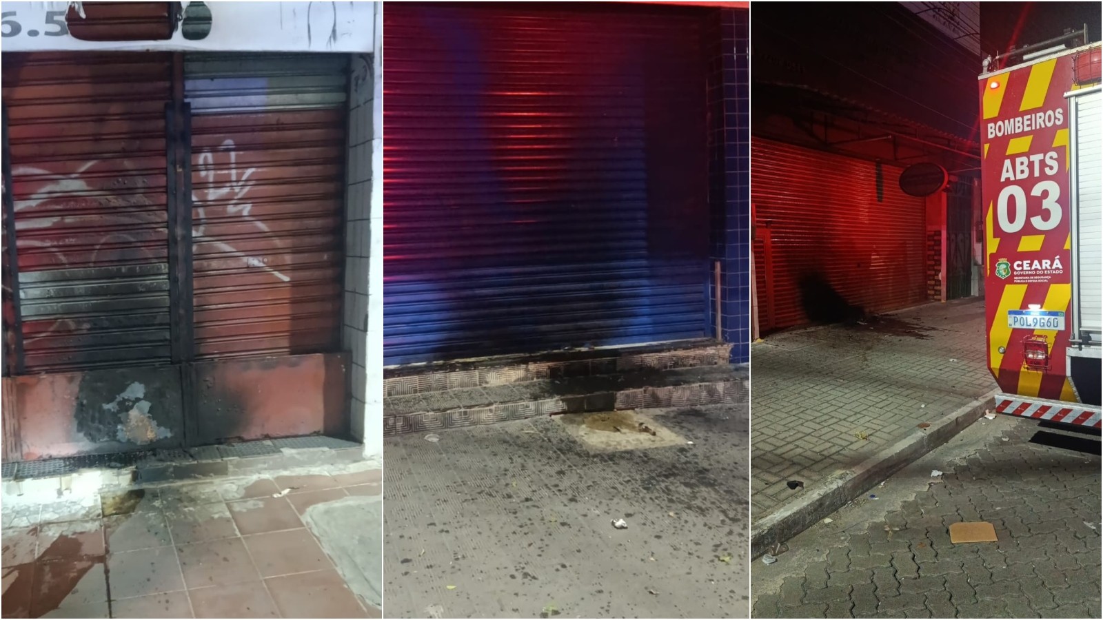 Três lojas de artigo de umbanda são alvos de atentado com coquetel molotov no Centro de Fortaleza