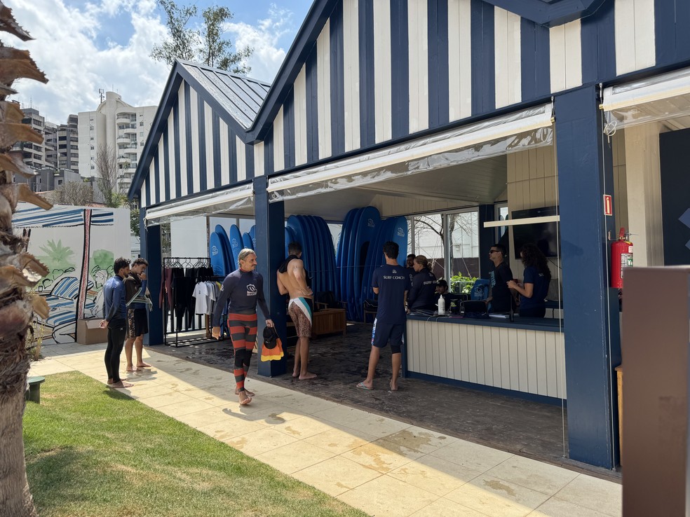 Estrutura do São Paulo Surf Club, na Zona Sul de SP — Foto: João de Mari/g1