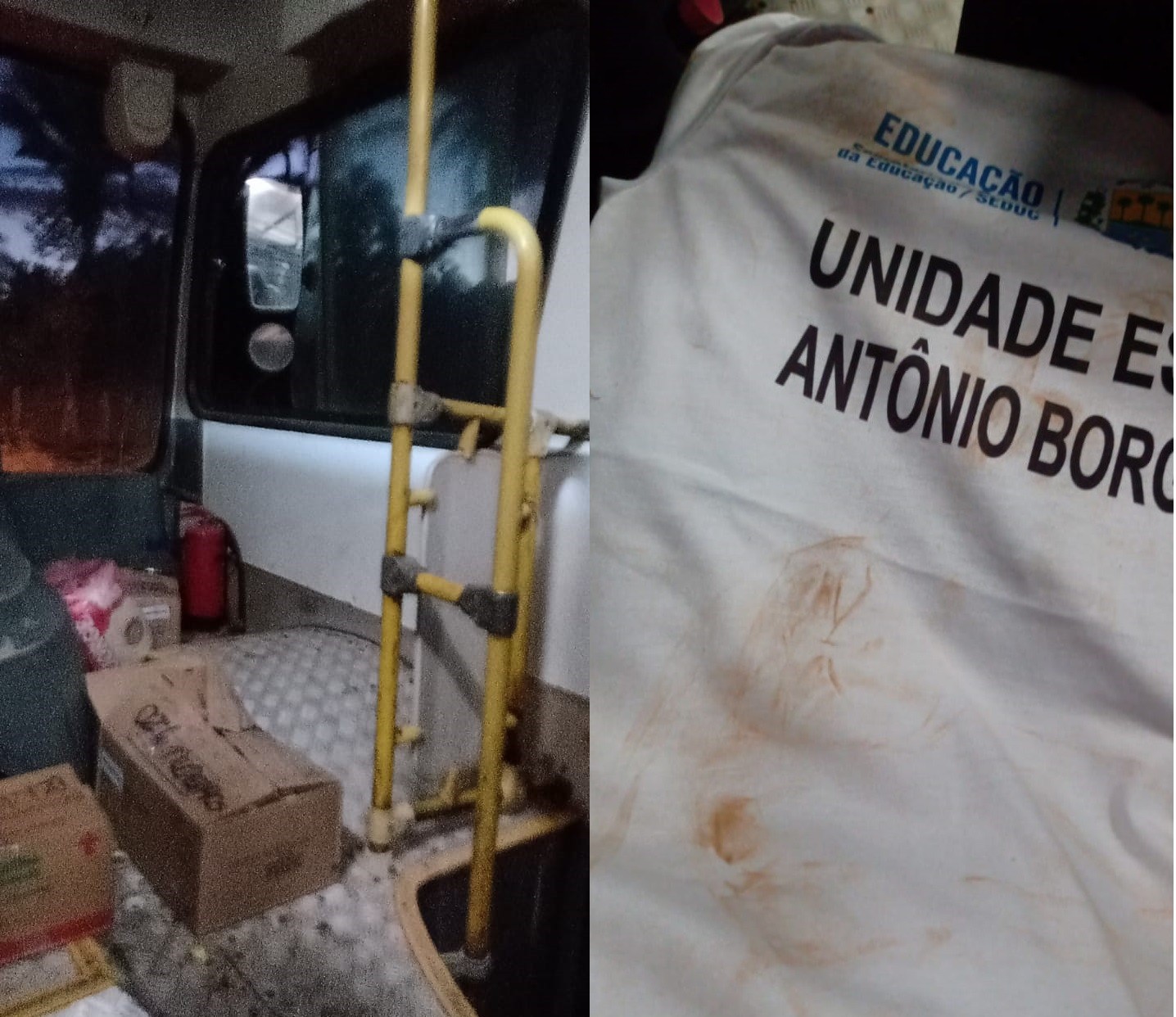 Vídeo: Estudantes são transportados junto a mercadorias em ônibus escolar sem vidros nas janelas, no Sul do Piauí