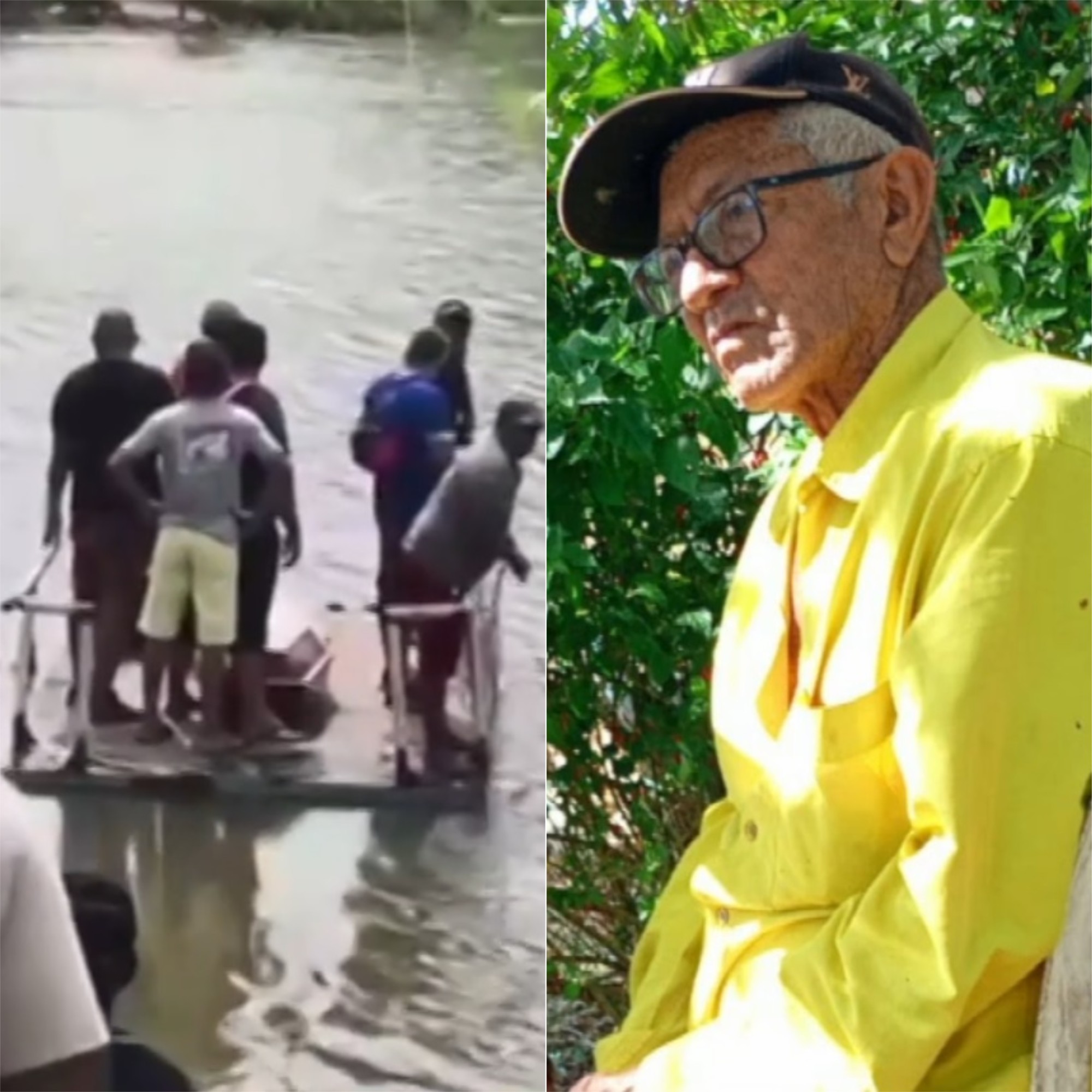 Cortejo fúnebre é feito em balsa após comunidade ficar ilhada com cheia de rio na Grande Natal