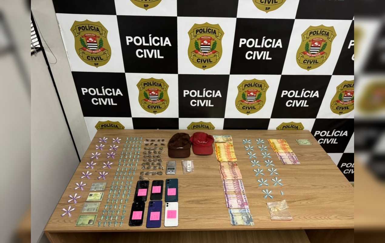Polícia apreende drogas e prende quatro pessoas em operação perto de escola em Itapetininga
