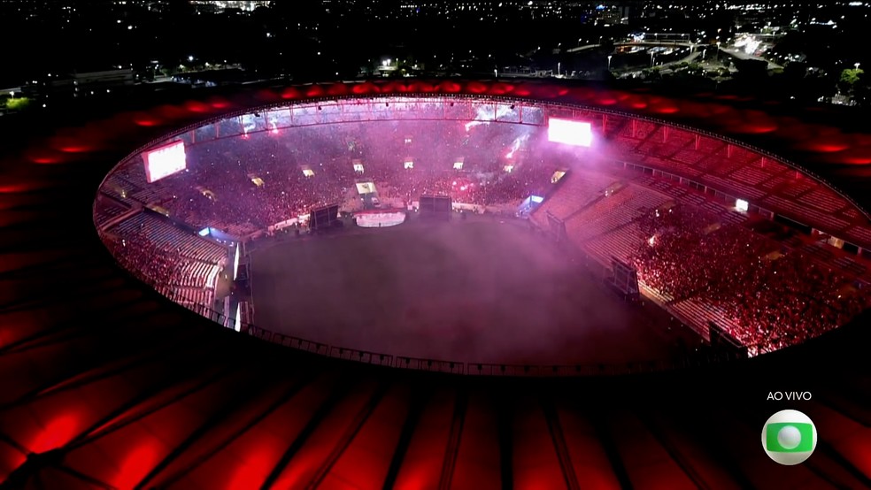 Maracanã ficou lotado na final da Libertadores da América — Foto: Reprodução/TV Globo
