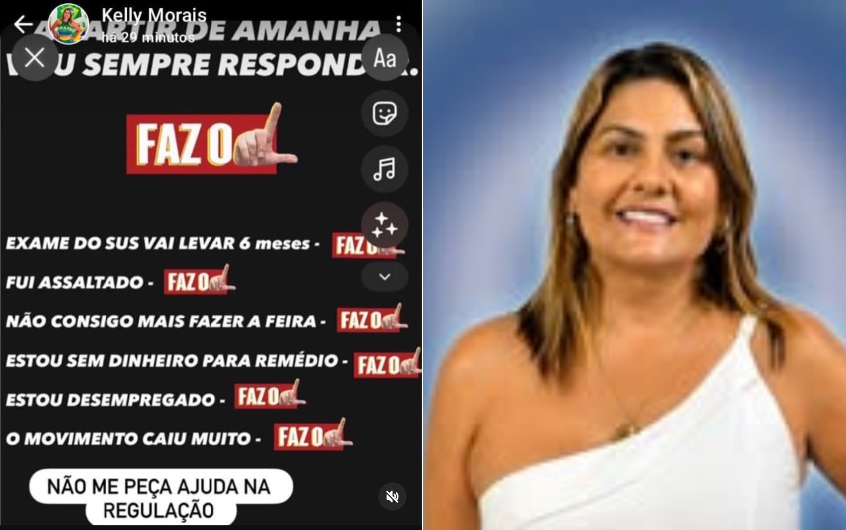 Diretora de Poder Executivo-bairro de Salvador diz que não vai ajudar em pedidos de regulação para eleitores de Lula: 'Faz o L'