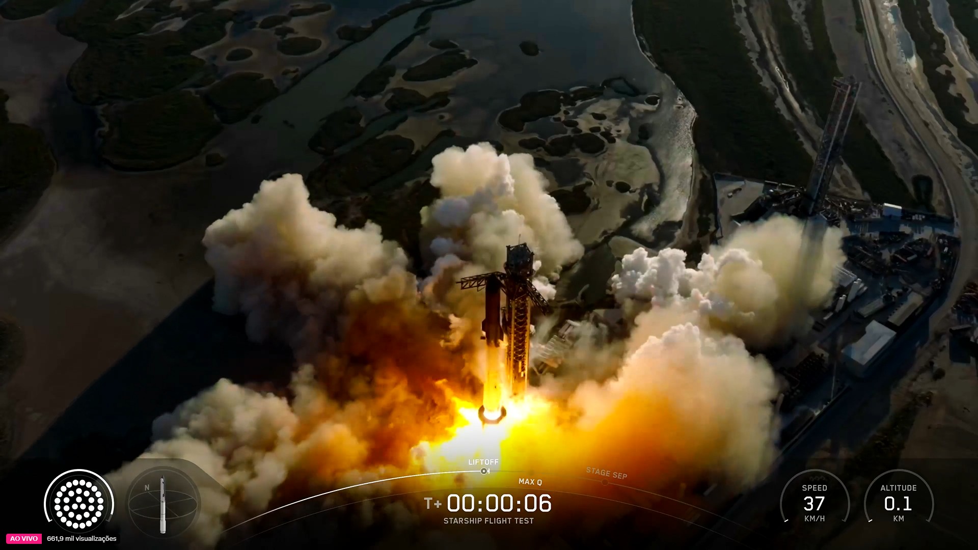 SpaceX faz 11º lançamento da Starship, maior nave do mundo, nesta segunda