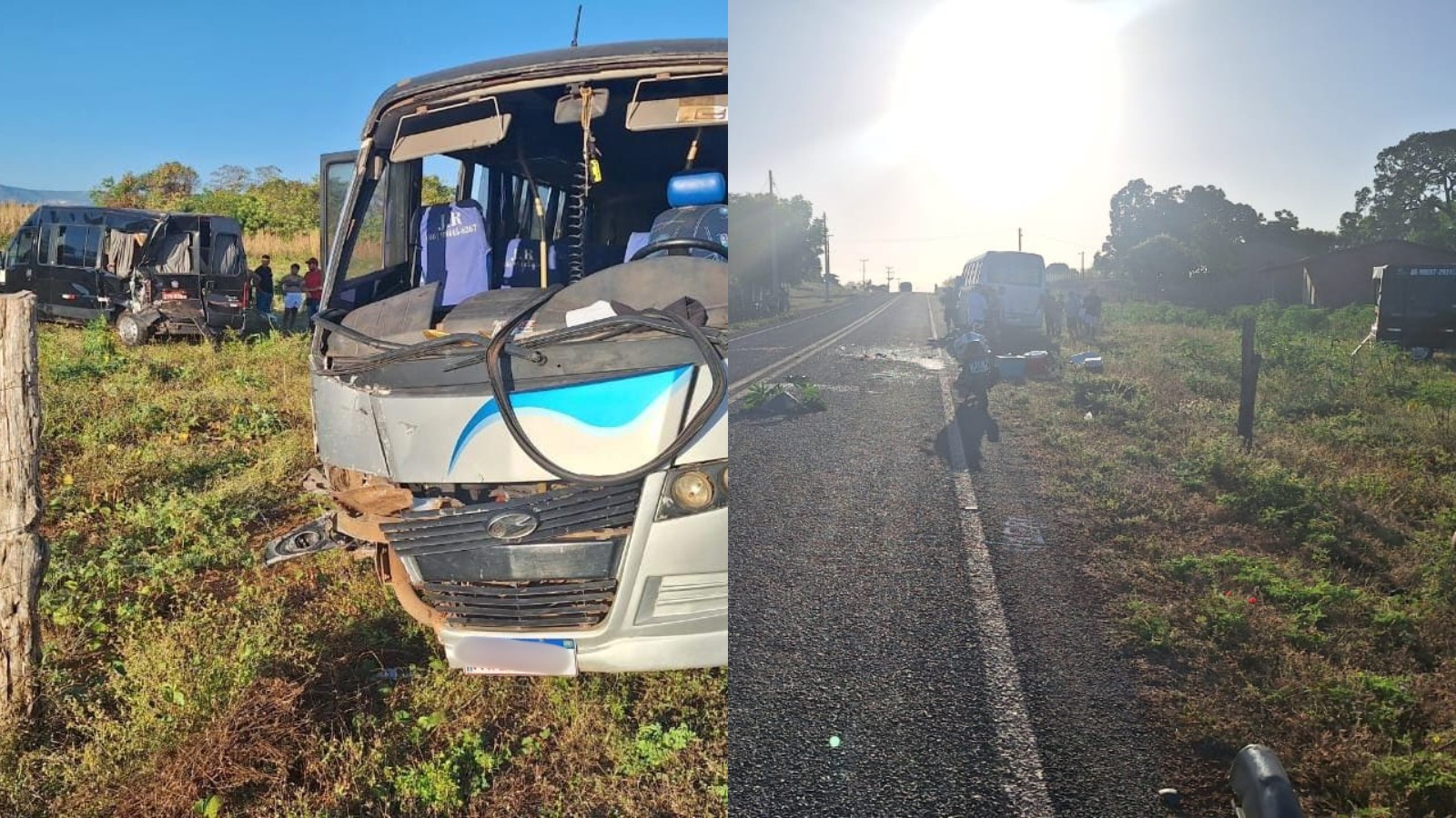 Micro-ônibus atinge van parada e deixa passageiros feridos no litoral do PI