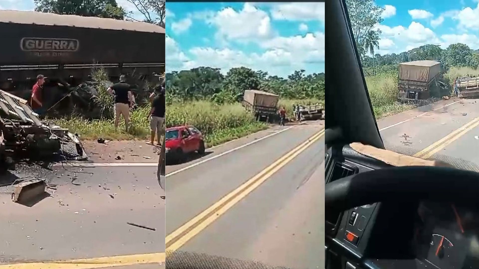 Dois homens morrem após colisão entre caminhão e carreta na BR-364 em RO