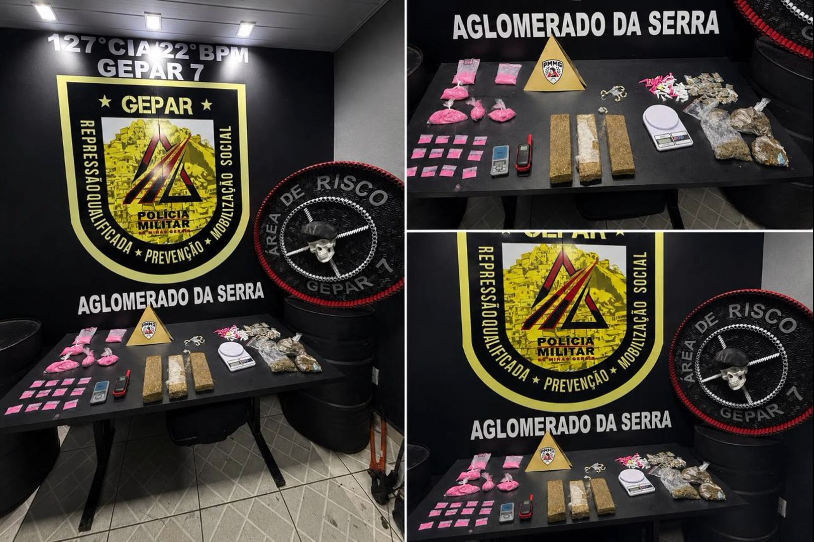 Após denúncia anônima, PM apreende 'cocaína rosa' no Aglomerado da Serra, em BH