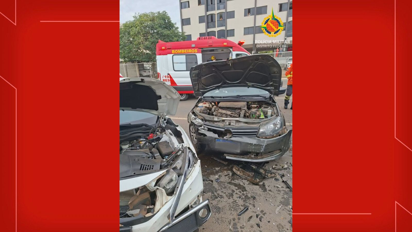 Motorista armado com facas é preso após provocar acidente no DF; veja batida