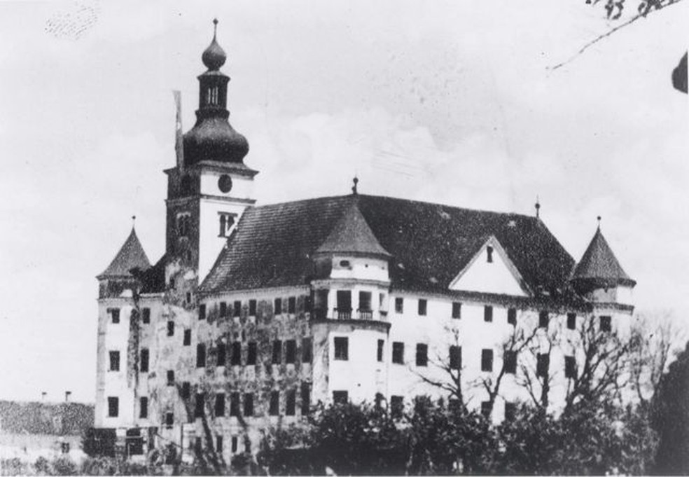 O Castelo de Hartheim, onde Maria Carolina foi morta — Foto: UNITED STATES HOLOCAUST MEMORIAL MUSEUM