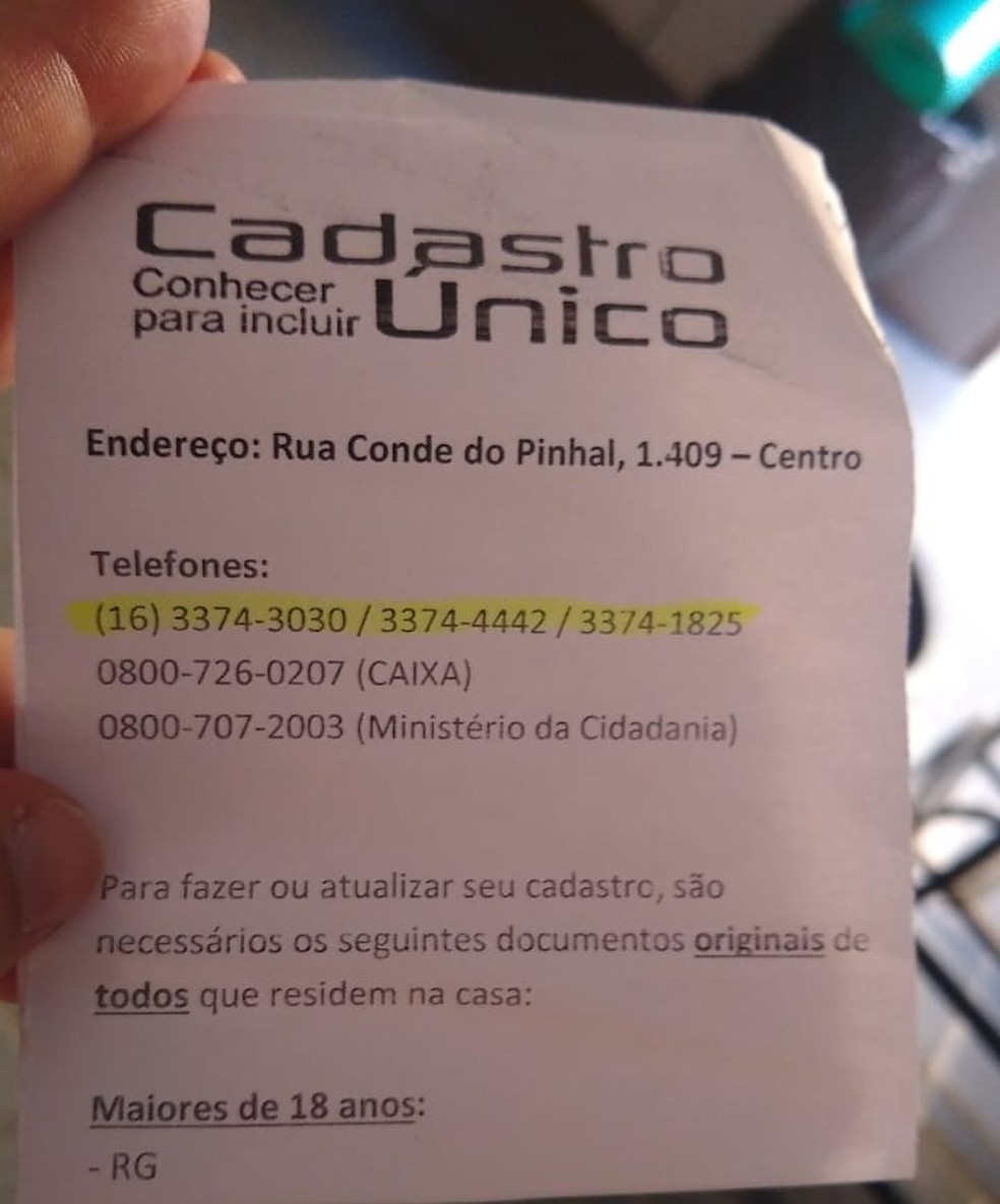 ASSISTÊNCIA SOCIAL TEM NOVO TELEFONE PARA SETOR DE CADASTRO ÚNICO