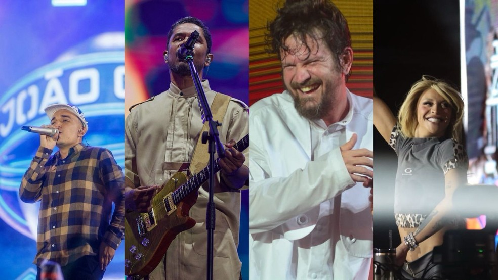 João Gomes, Natiruts, Saulo e Pabllo Vittar — Foto: Reprodução