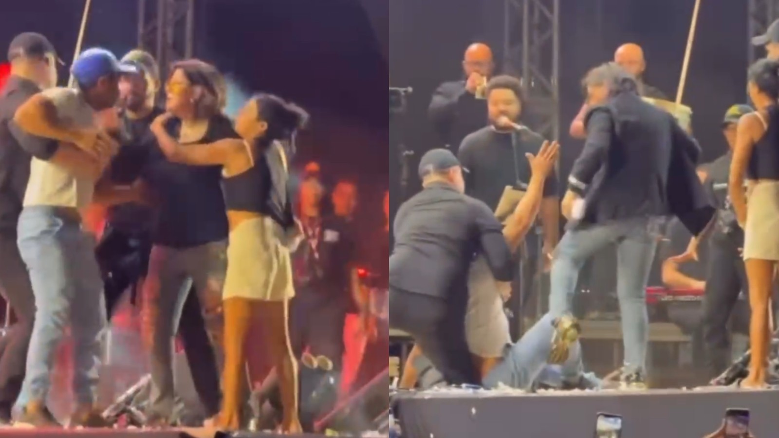 
Vídeo: homem sobe em palco em show da Roberta Miranda e cantora reage com empurrão e chute, no Ceará