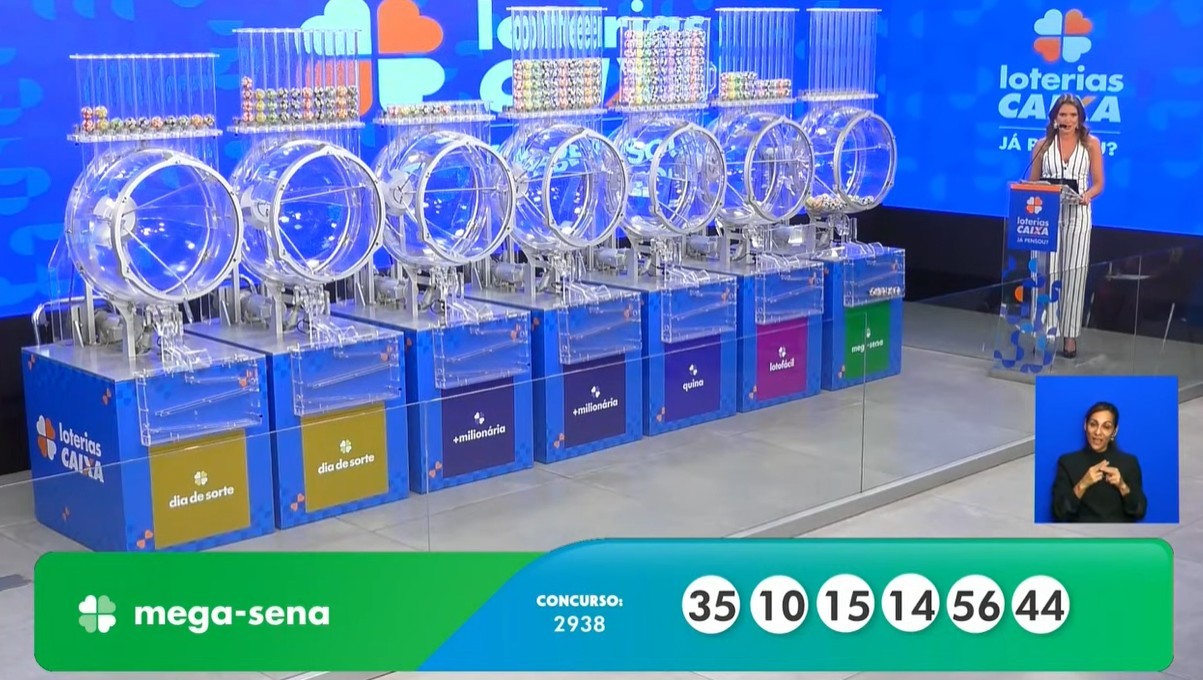 Mega-Sena 2938 resultado: veja as dezenas sorteadas