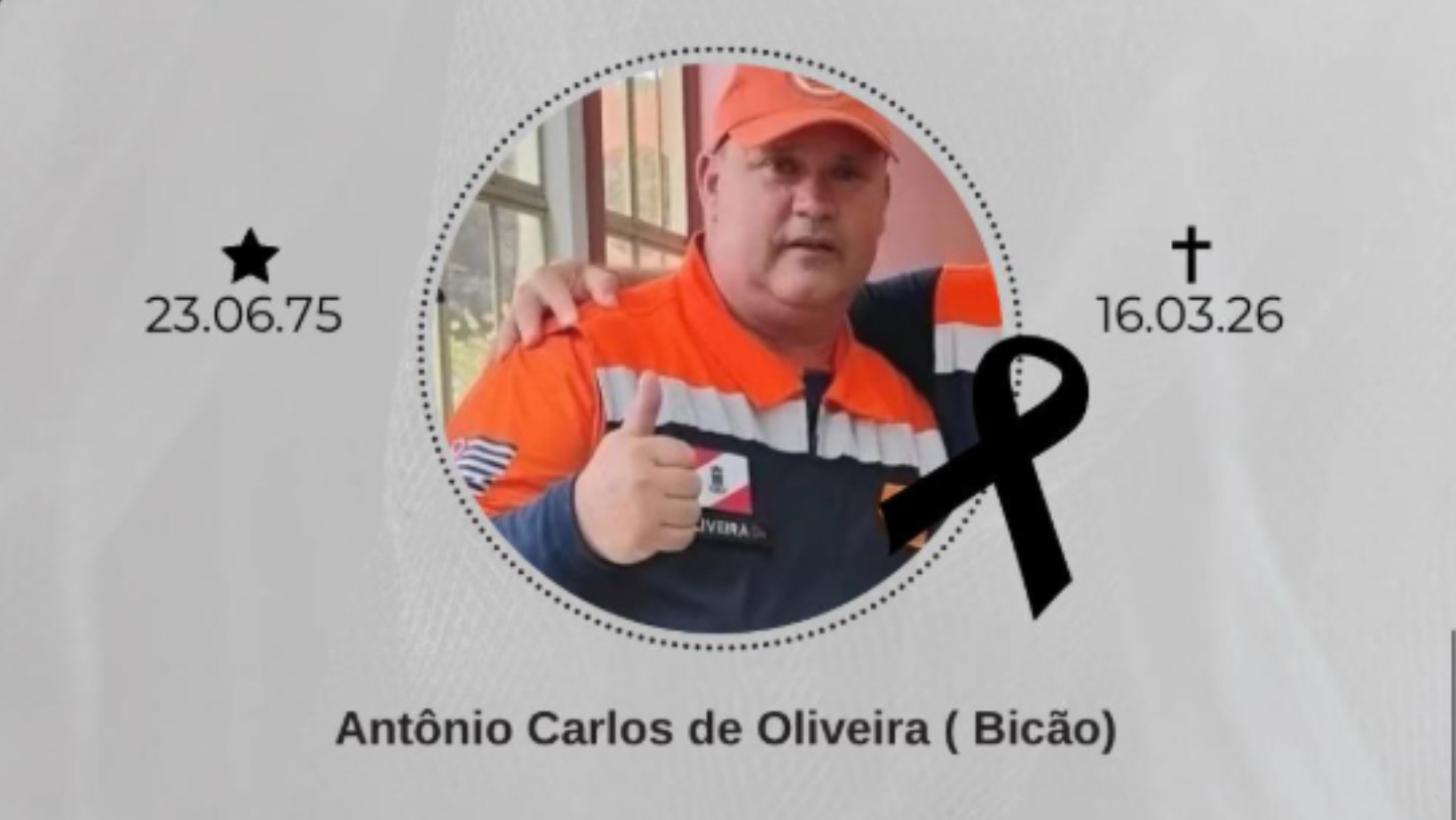 Agente da Defesa Civil de São Luiz do Paraitinga morre em acidente entre moto e guincho 