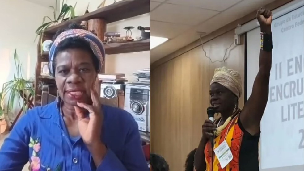 A professora divulgou um vídeo, nas redes sociais, denunciando o ocorrido — Foto: Reprodução/Redes Sociais
