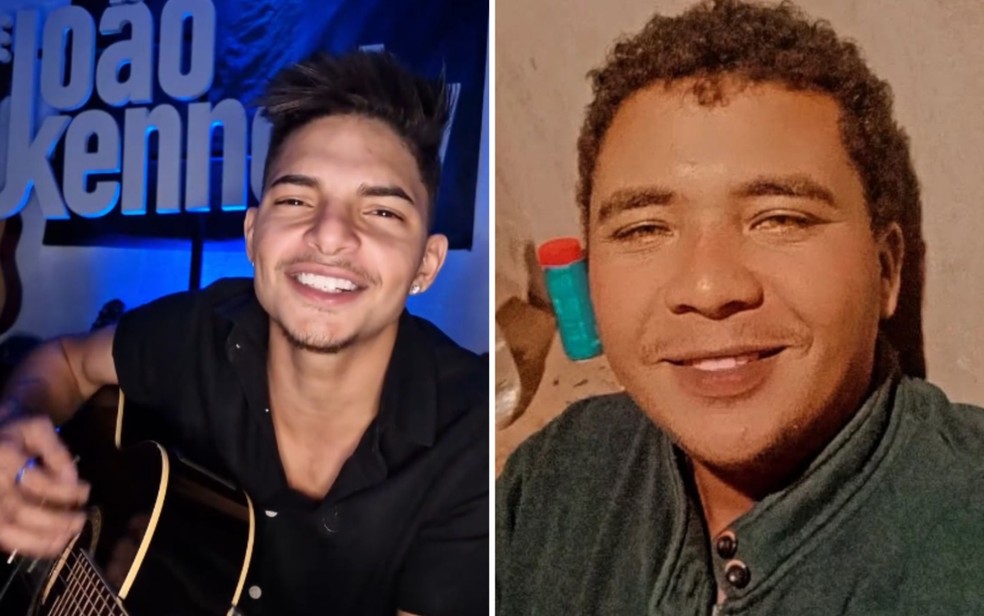 João Kennedy e Samuel Carvalho, que morreram em acidente que deixou carro partido ao meio, em Goiânia, Goiás — Foto: Reprodução/Redes Sociais