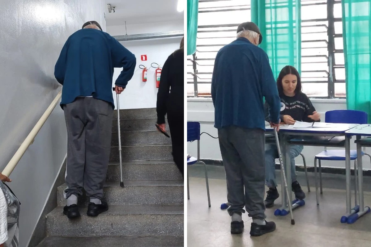 Aos 90 anos, idoso com infecção urinária decide votar antes de ir ao hospital no interior de SP