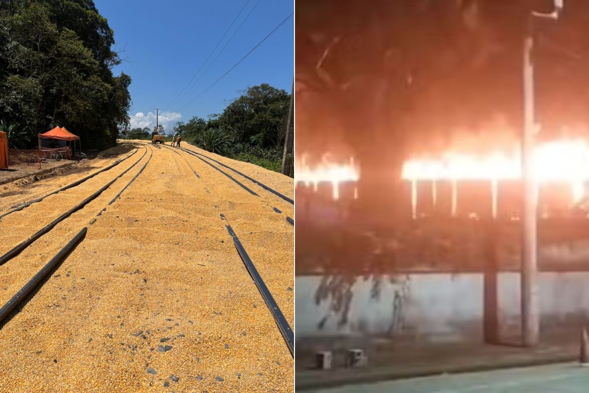 Linha férrea que abastece maior porto do Brasil é alvo de cinco ataques criminosos em três dias